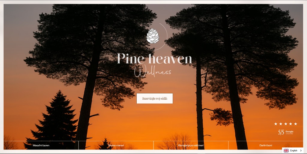 Pine Heaven Wellness — predogled strani